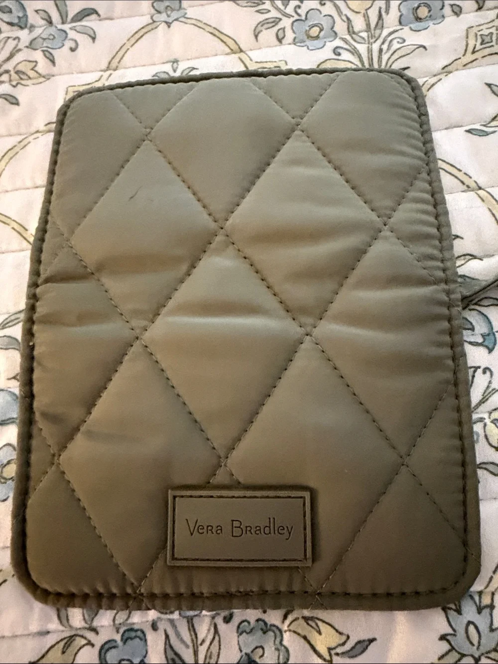 Vera Bradley Floral Compact Wallet - Olive, Pink & Navy